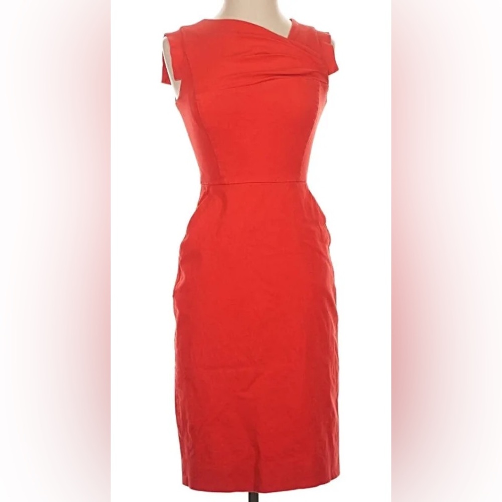 J. Crew Resume Dress with Rouged Top | Red (4)